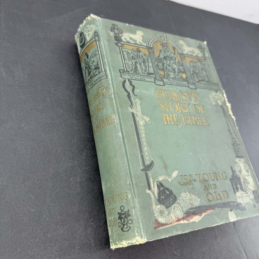 Hurlbut's Story of the Bible Illustrated Stories 1904 Edition HC Book Rough - Picture 2 of 14